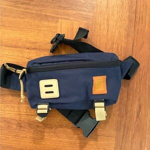 Topo Designs Blue and Tan Belt Bag